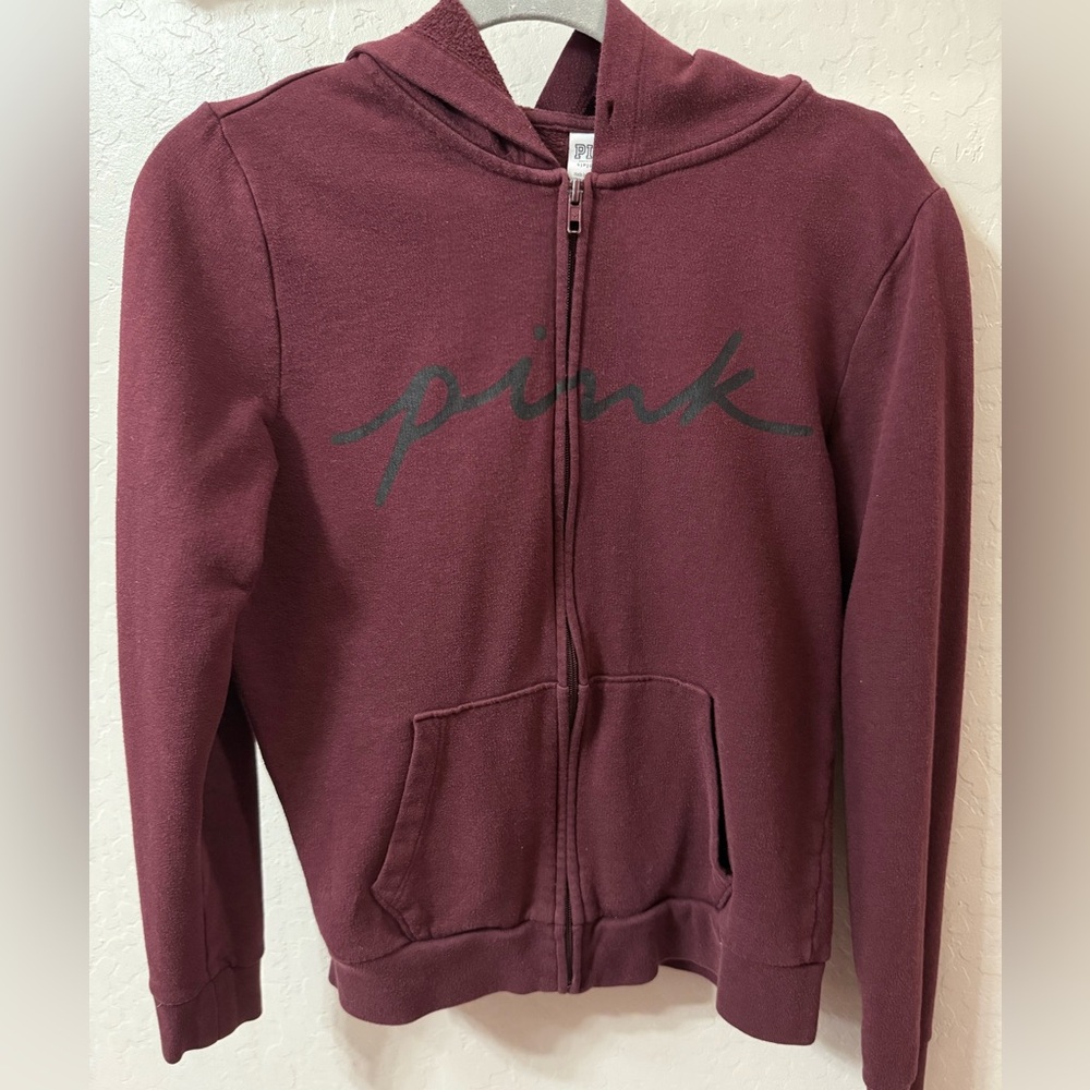 PINK Victoria's Secret Burgundy Zip-Up